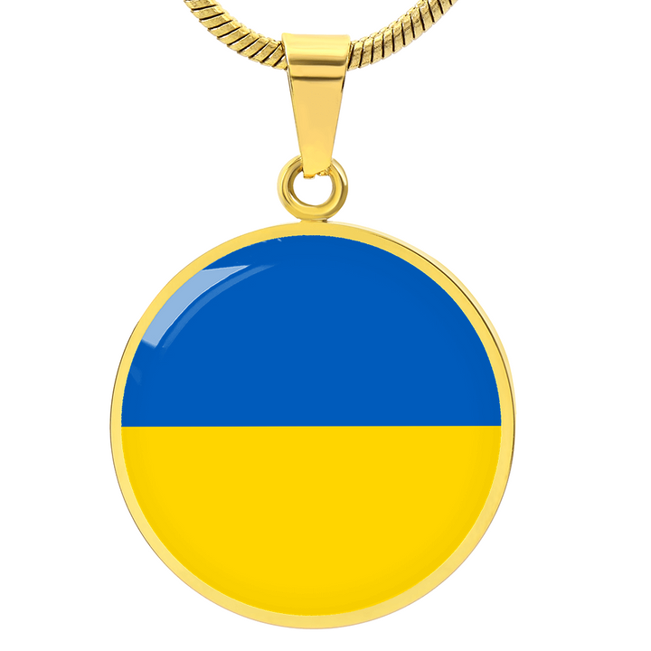 Ukraine Flag Pendant Necklace
