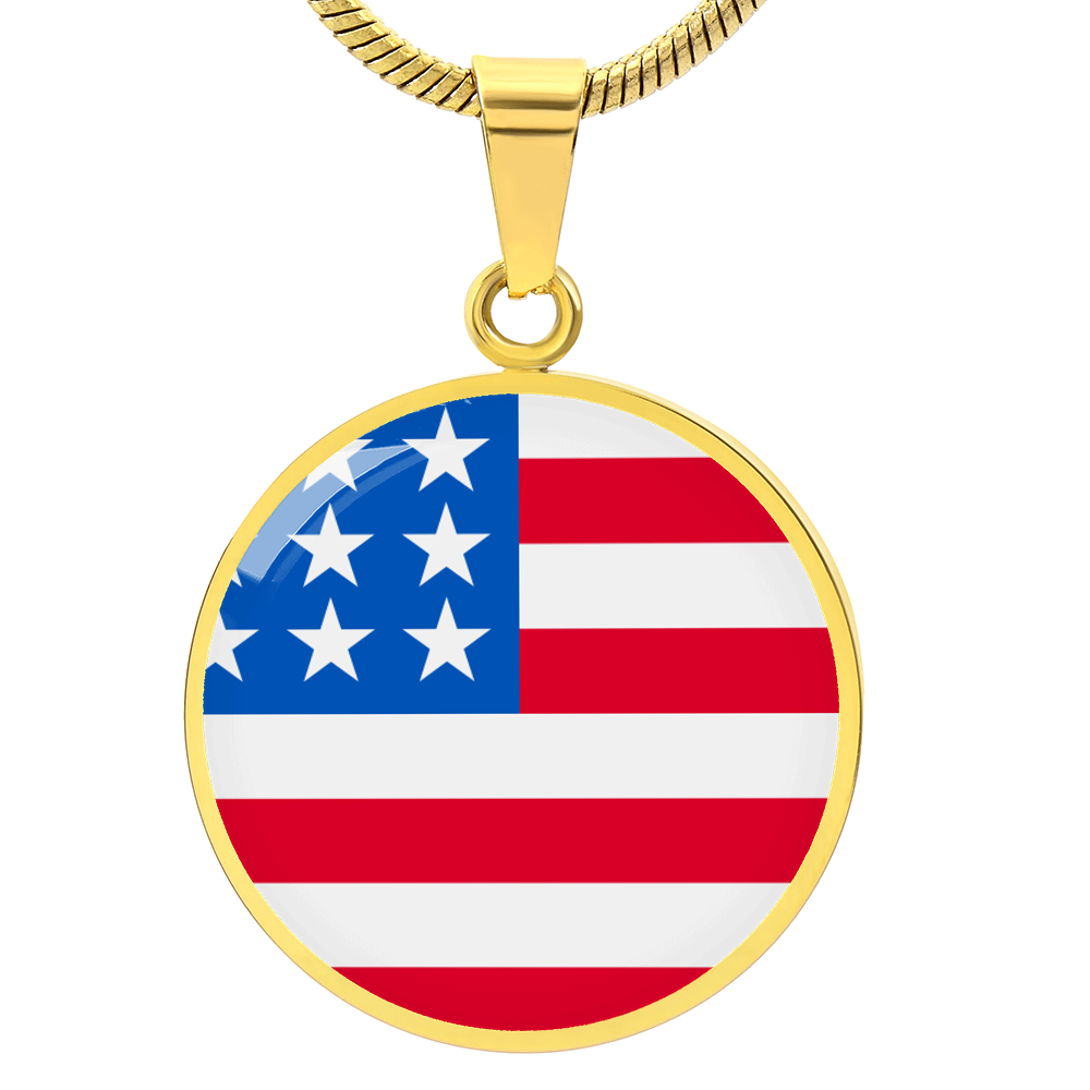 United States Flag Pendant Necklace