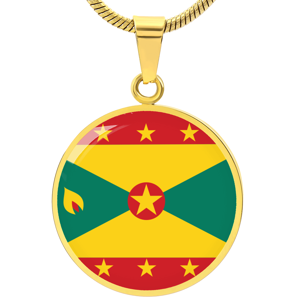 Grenada Flag Pendant Necklace