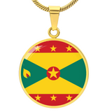 Grenada Flag Pendant Necklace