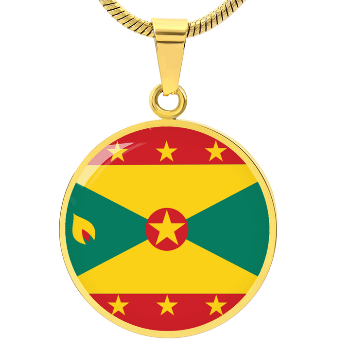 Grenada Flag Pendant Necklace