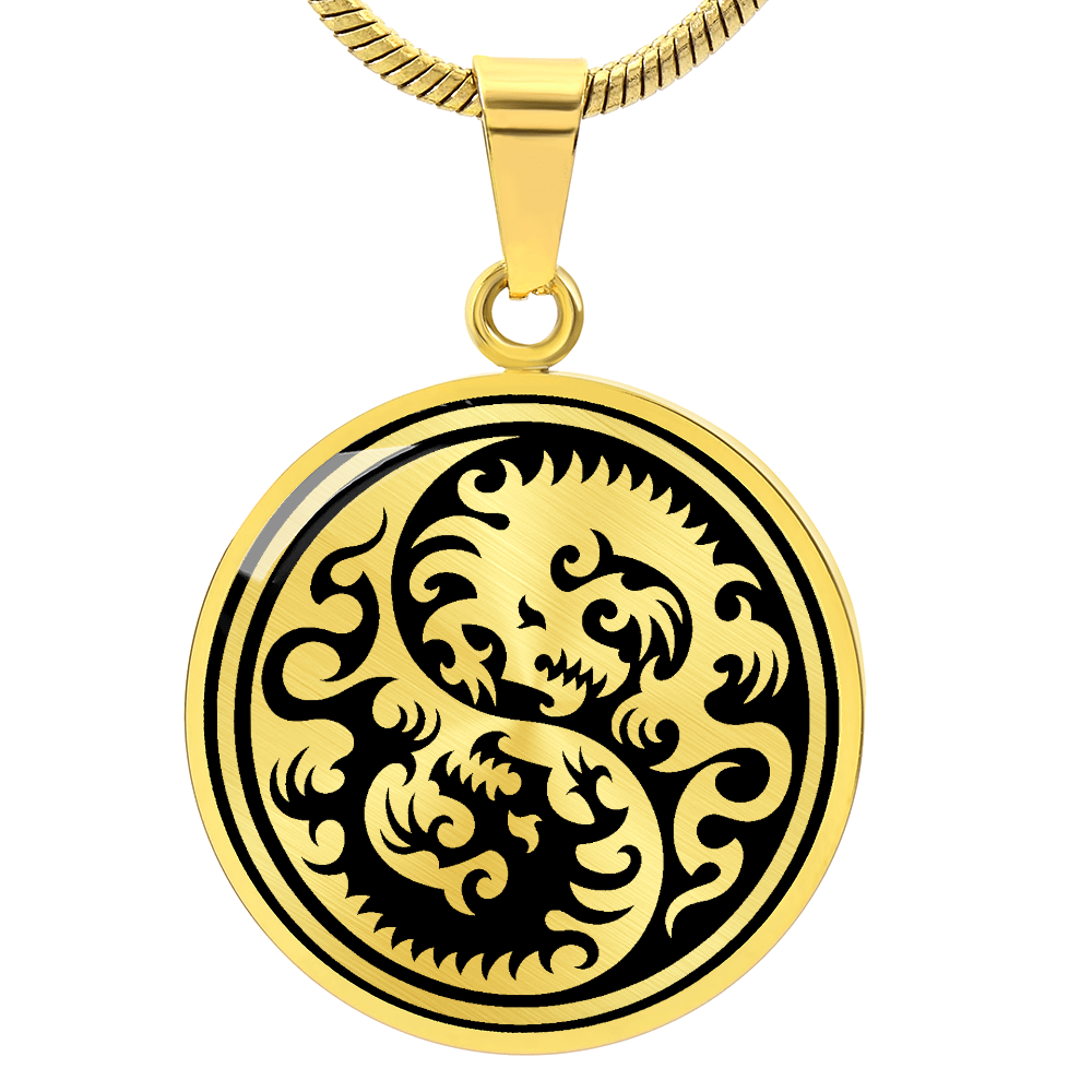 Yin Yang Dragon Necklace