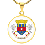 Saint Barthelemy Flag Pendant Necklace