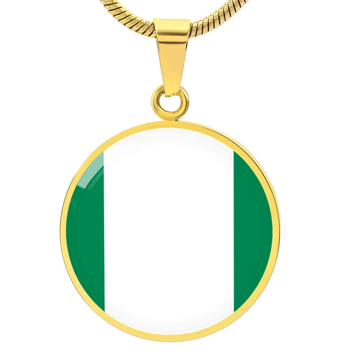 Nigeria Flag Pendant Necklace