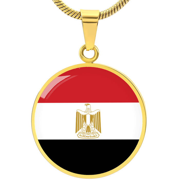 Egypt Flag Pendant Necklace