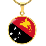 Papua New Guinea Flag Pendant Necklace