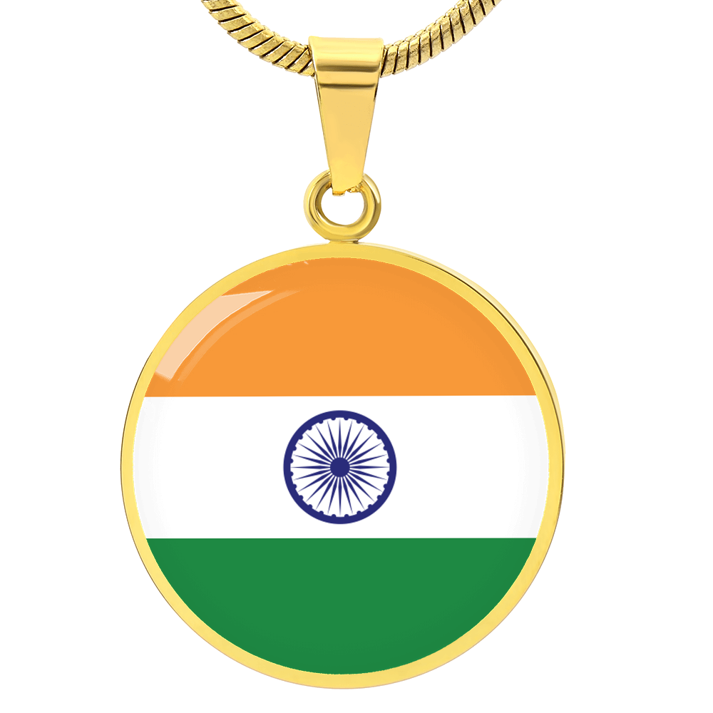 India Flag Pendant Necklace