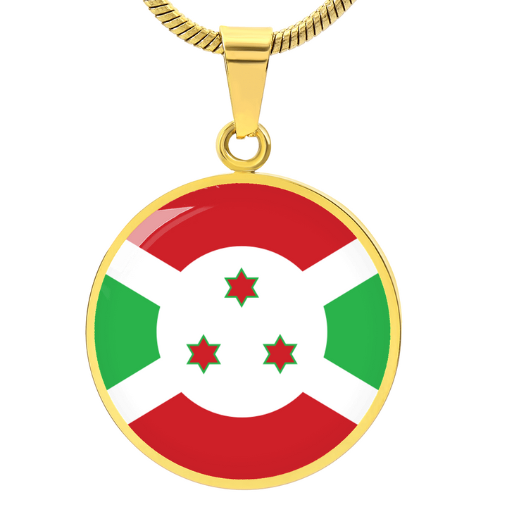 Burundi Flag Pendant Necklace