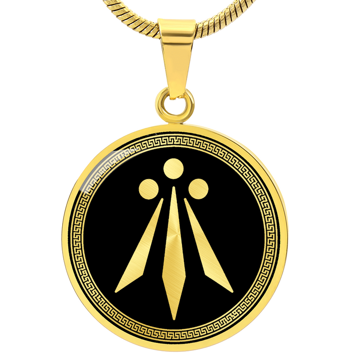Triple Sun Symbol Necklace
