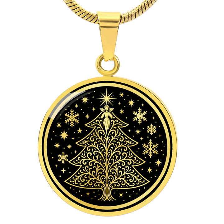 Angel Christmas Tree Necklace