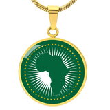 African Union Flag Pendant Necklace