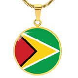 Guyana Flag Pendant Necklace