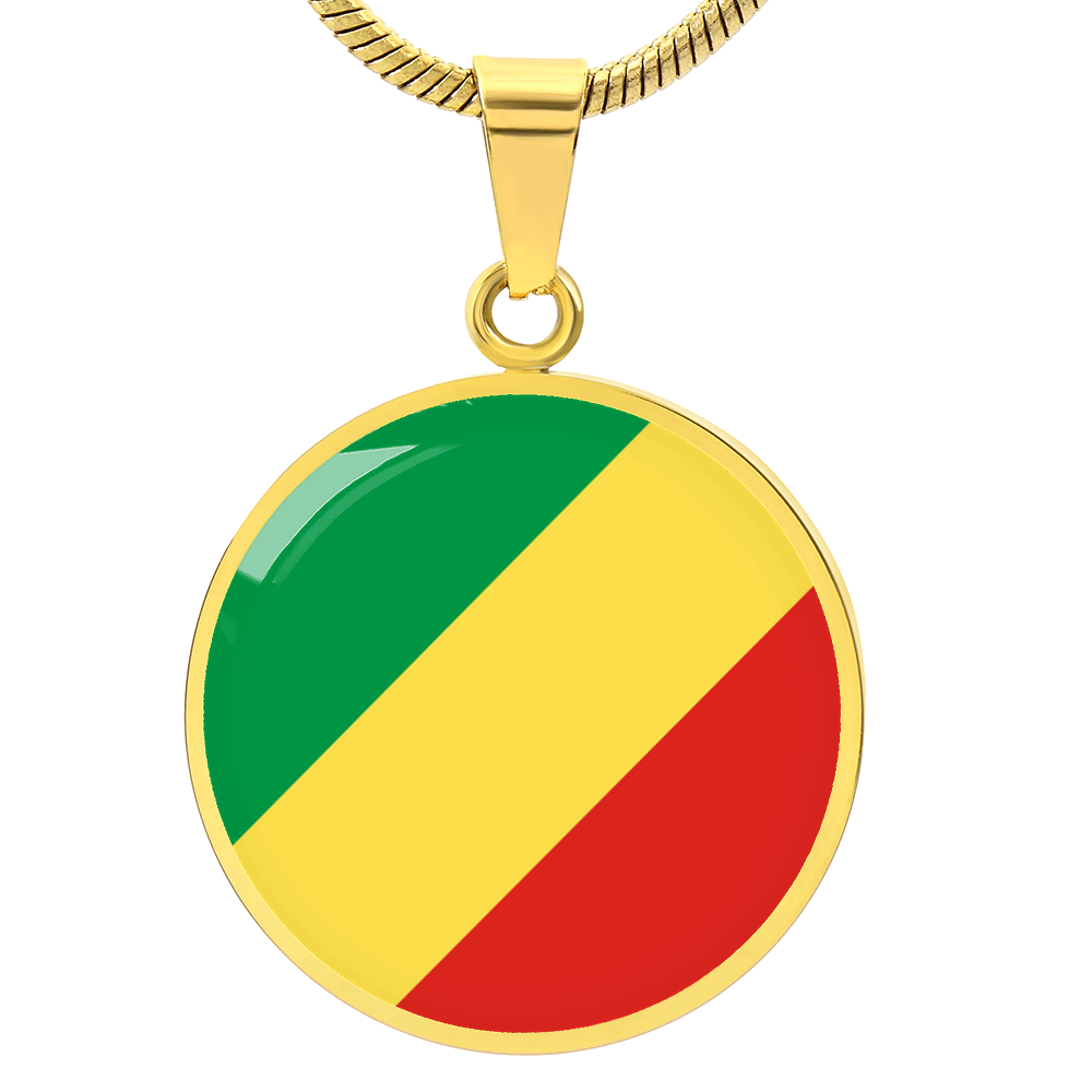 Republic of the Congo Flag Pendant Necklace