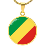 Republic of the Congo Flag Pendant Necklace