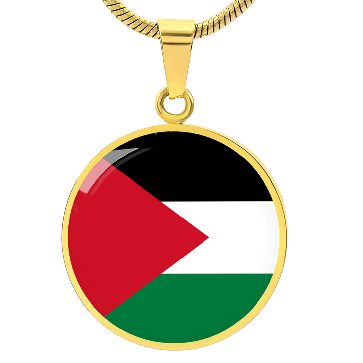 Palestine Flag Pendant Necklace
