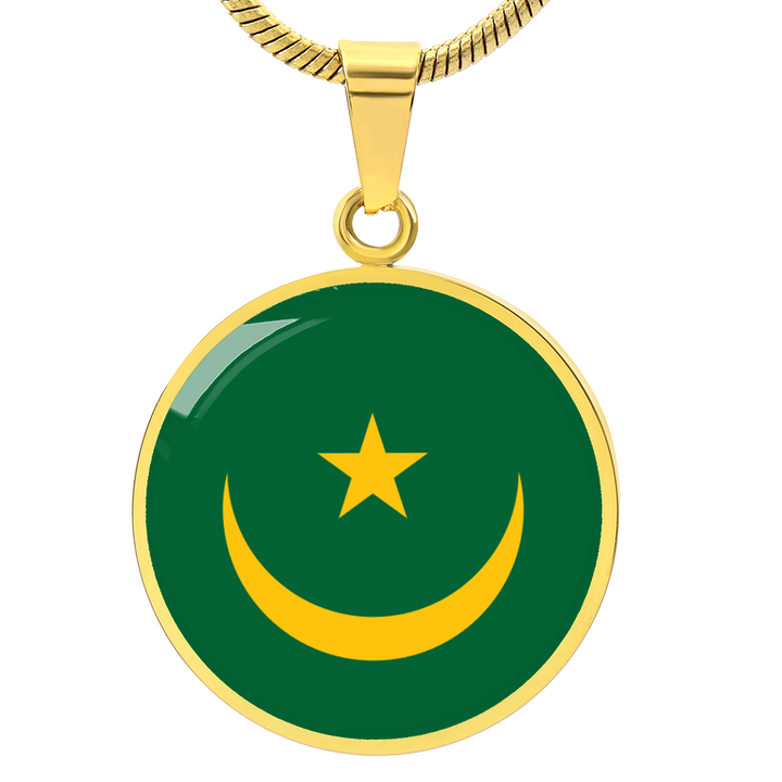 Mauritania Flag Pendant Necklace