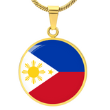 Philippines Flag Pendant Necklace