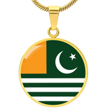 Azad Kashmir Flag Pendant Necklace