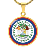 Belize Flag Pendant Necklace
