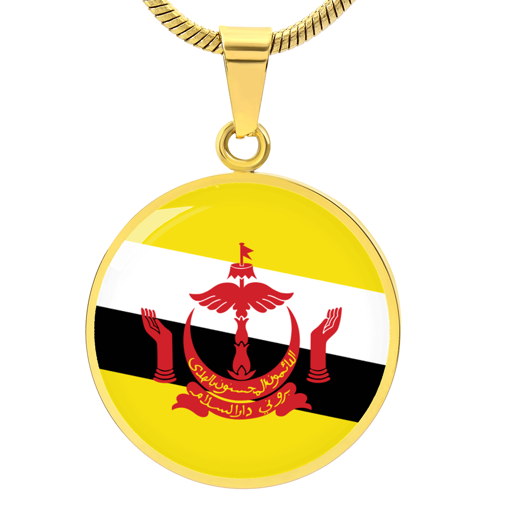 Brunei Flag Pendant Necklace