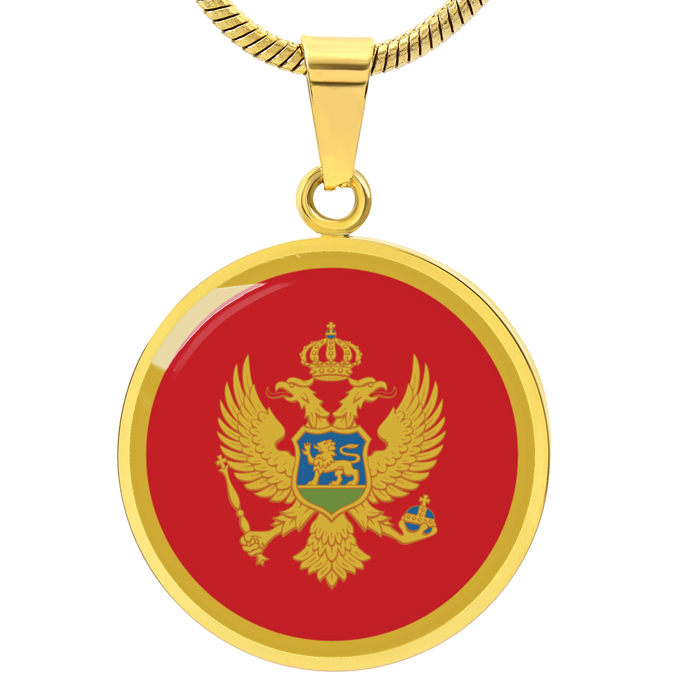 Montenegro Flag Pendant Necklace