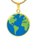 World Flag Pendant Necklace
