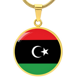 Libya Flag Pendant Necklace