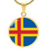 Åland Islands Flag Pendant Necklace