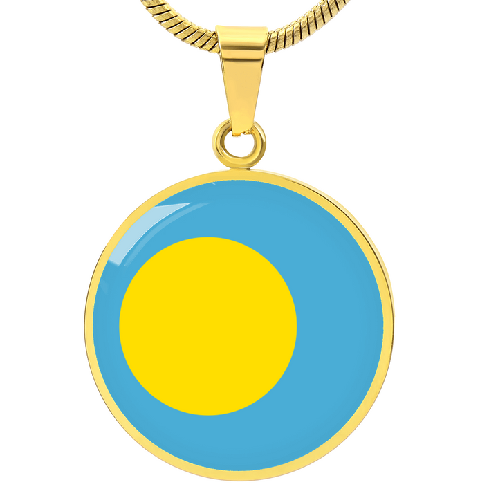 Palau Flag Pendant Necklace