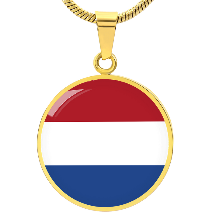The Netherlands Flag Pendant Necklace