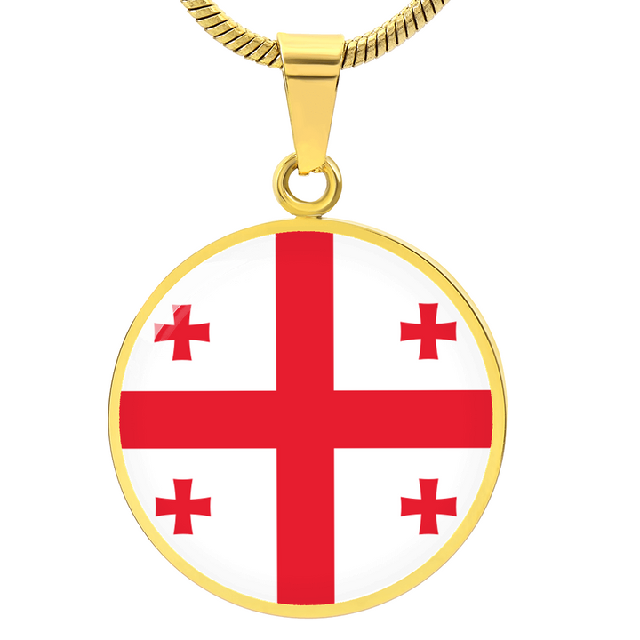 Georgia Flag Pendant Necklace