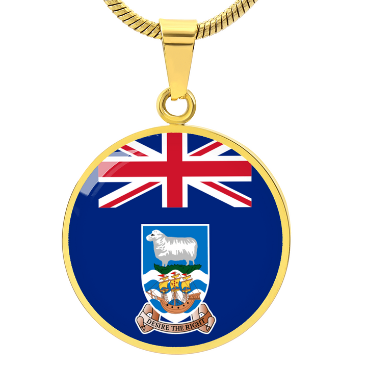 Falkland Islands Flag Pendant Necklace