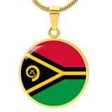Vanuatu Flag Pendant Necklace