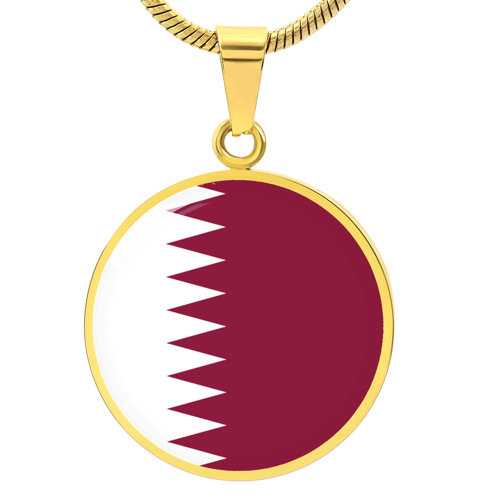 Qatar Flag Pendant Necklace