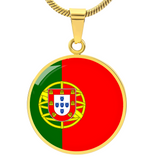 Portugal Flag Pendant Necklace