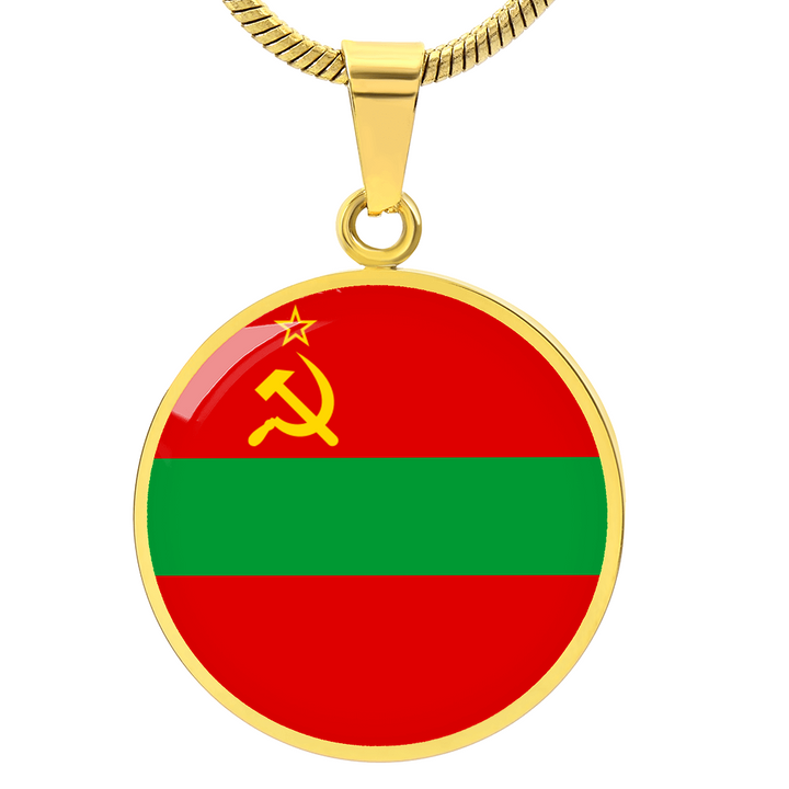 Transnistria Flag Pendant Necklace