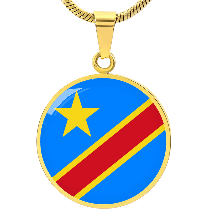Democratic Republic of the Congo Flag Pendant Necklace