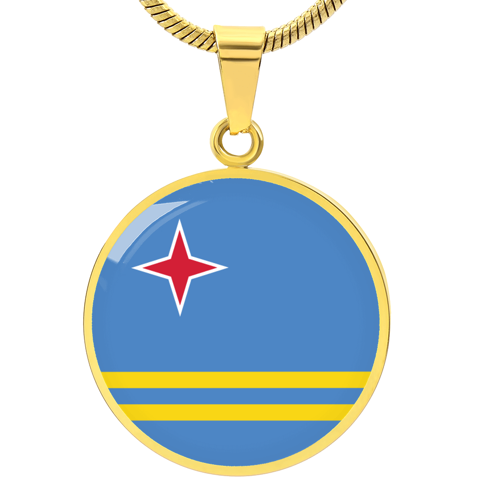 Aruba Flag Pendant Necklace