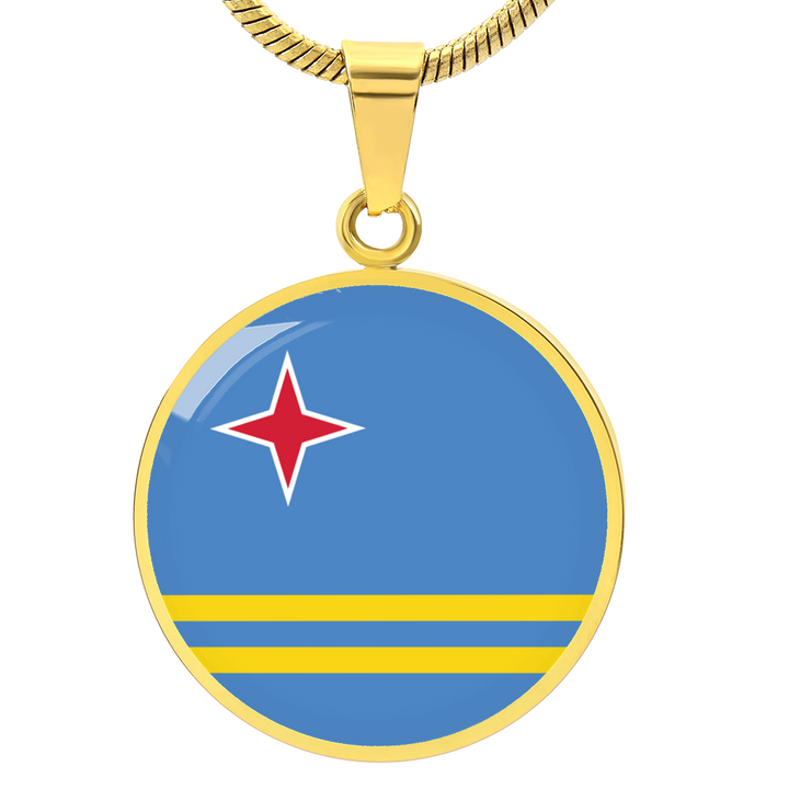 Aruba Flag Pendant Necklace