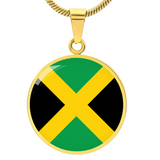 Jamaica Flag Pendant Necklace