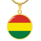Bolivia Flag Pendant Necklace