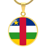 Central African Republic Flag Pendant Necklace