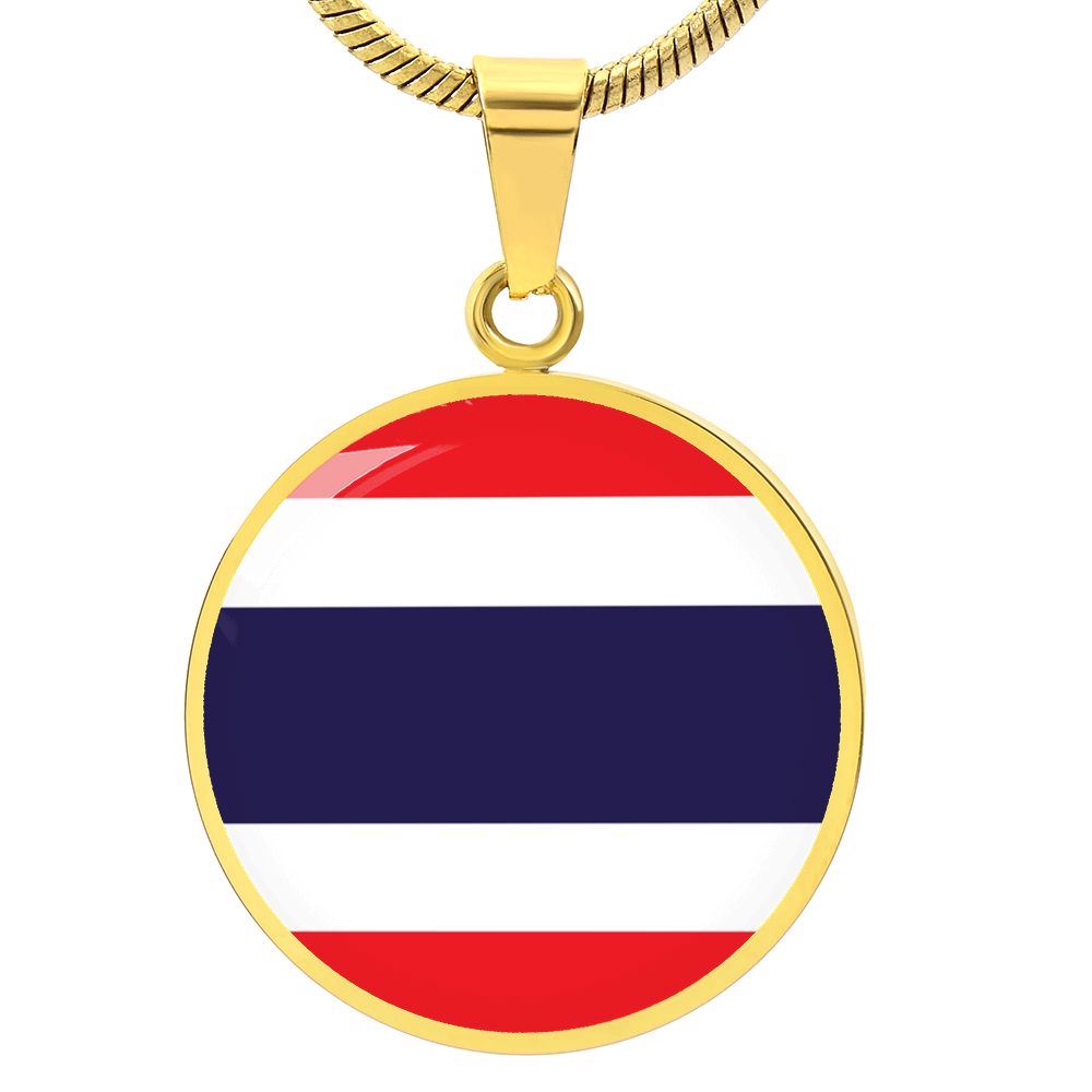Thailand Flag Pendant Necklace