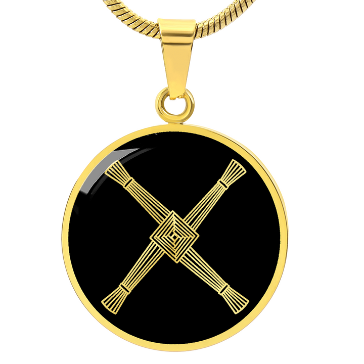 Crossed Besom Protection Necklace