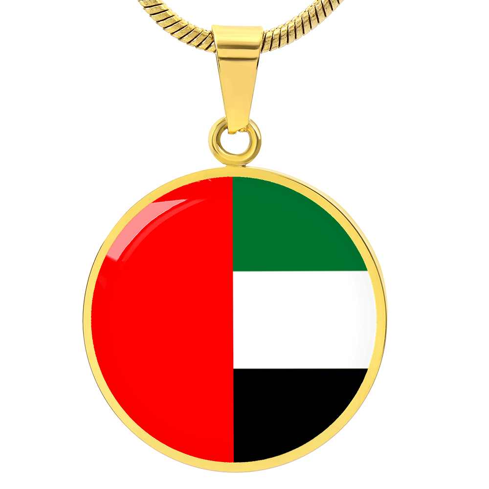 United Arab Emirates Flag Pendant Necklace