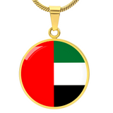United Arab Emirates Flag Pendant Necklace