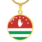 Abkhazia Flag Pendant Necklace