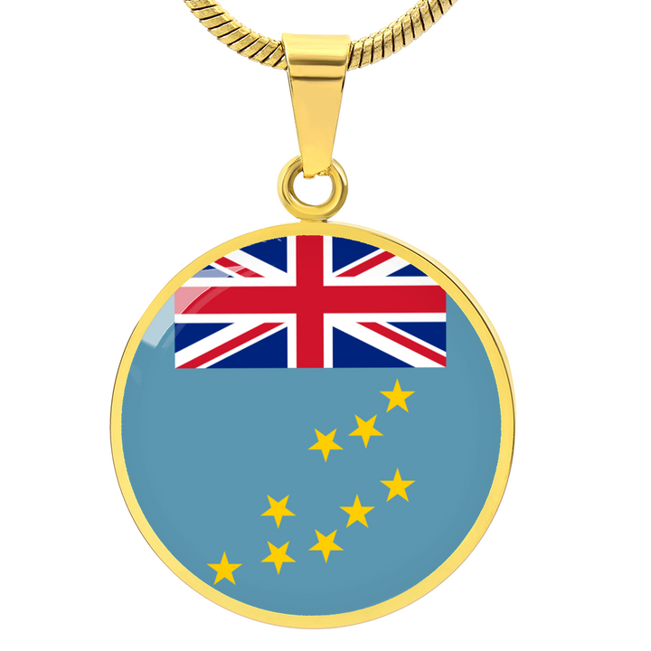 Tuvalu Flag Pendant Necklace