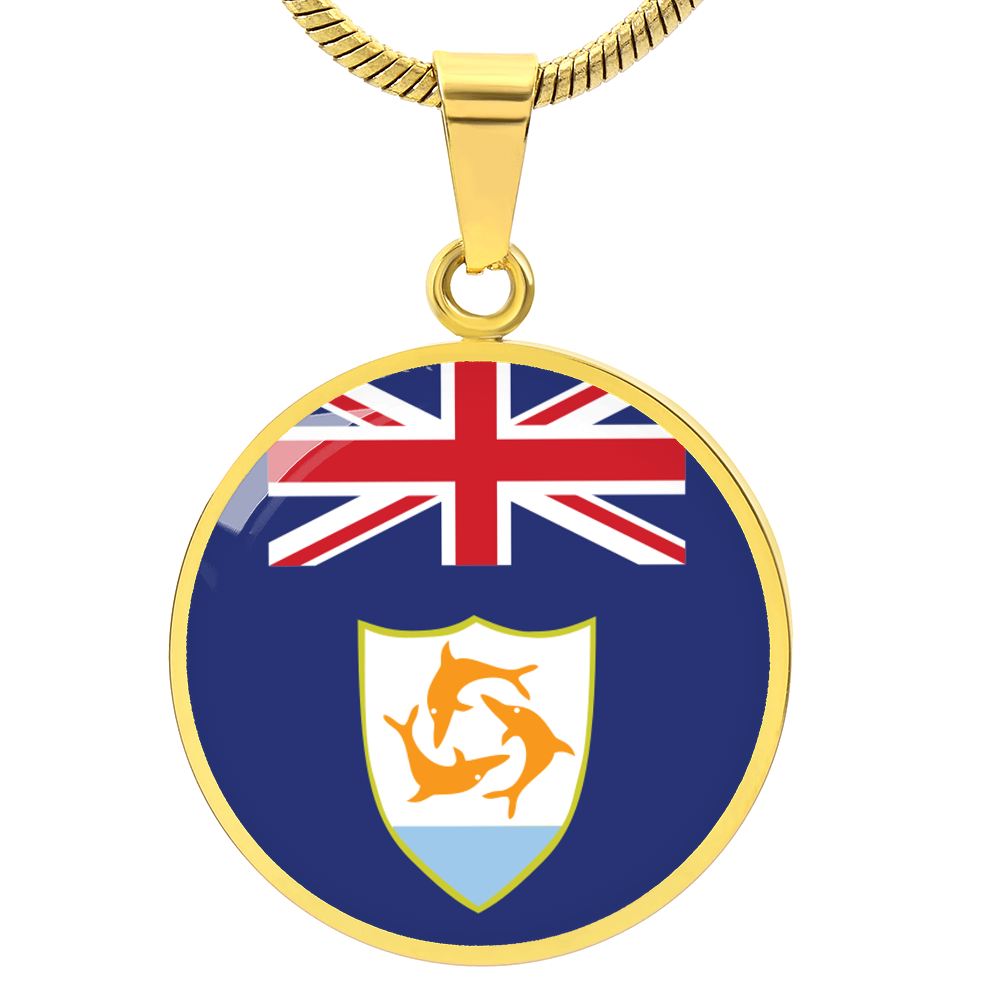 Anguilla Flag Pendant Necklace