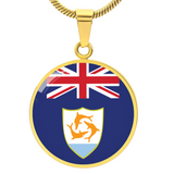Anguilla Flag Pendant Necklace